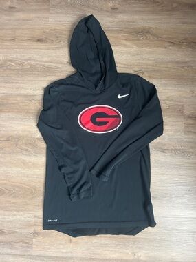 Nike Black Hoodie with Red Georgia G Logo